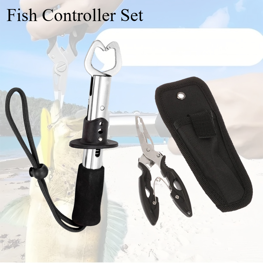 Fishing Hook Sharpener - 2pcs ปลาชุดควบคุมรวม 1 PC แหนบตกปลาและ 1