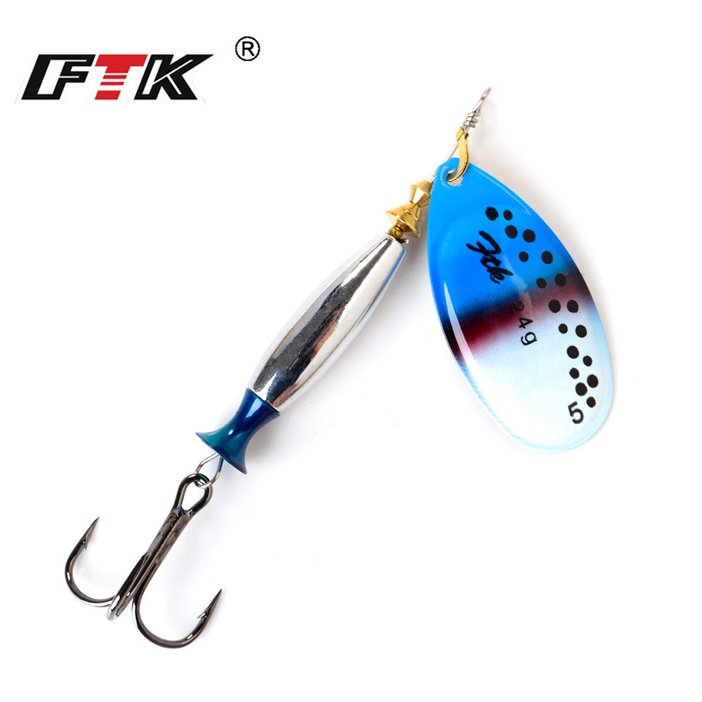 Fishing Hook Treble - FTK 18g 24g Spinner เหยื่อช้อนเบสเหยื่อตกปลาโลหะเหยื่อ Feather