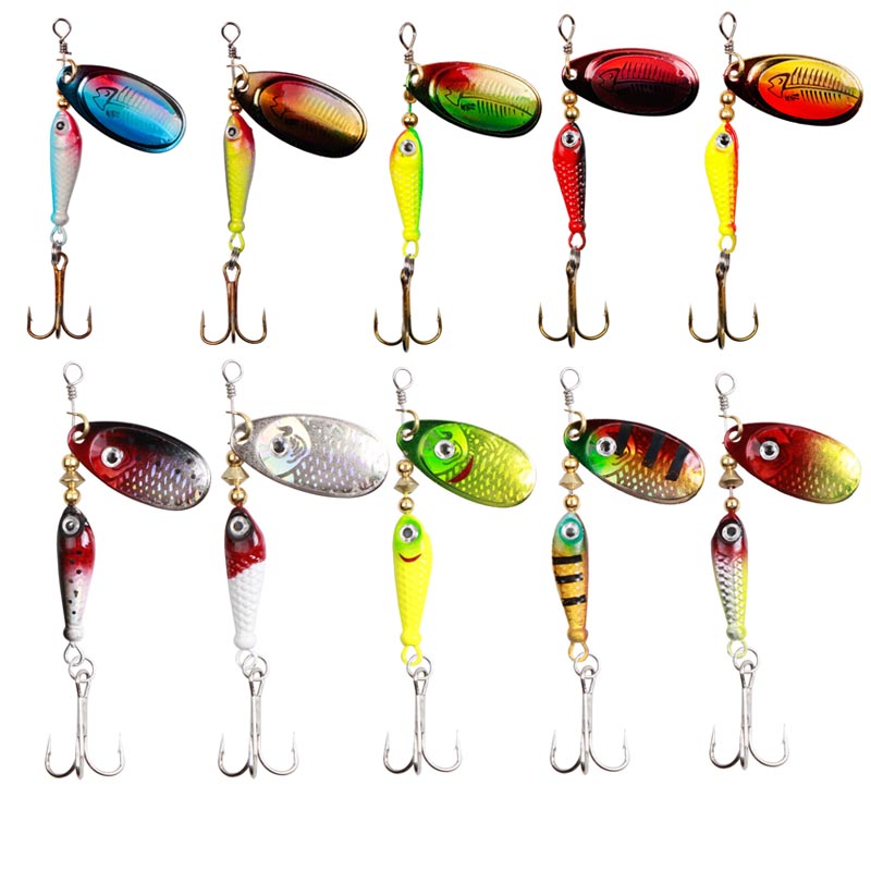Fishing Hook Treble - 10 ชิ้น/เซ็ต Spinner Lures 9.1g 7