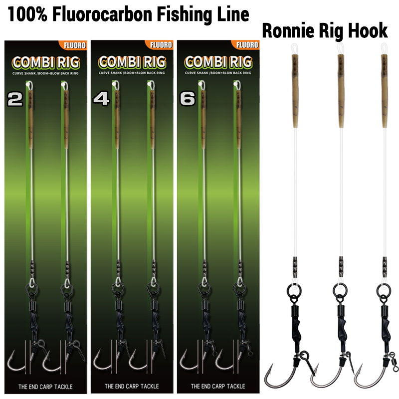 Fishing Hook Assortment - ชุดอุปกรณ์ตกปลาแบบ Ronnie rig 6 ชิ้น/10 ชิ้น