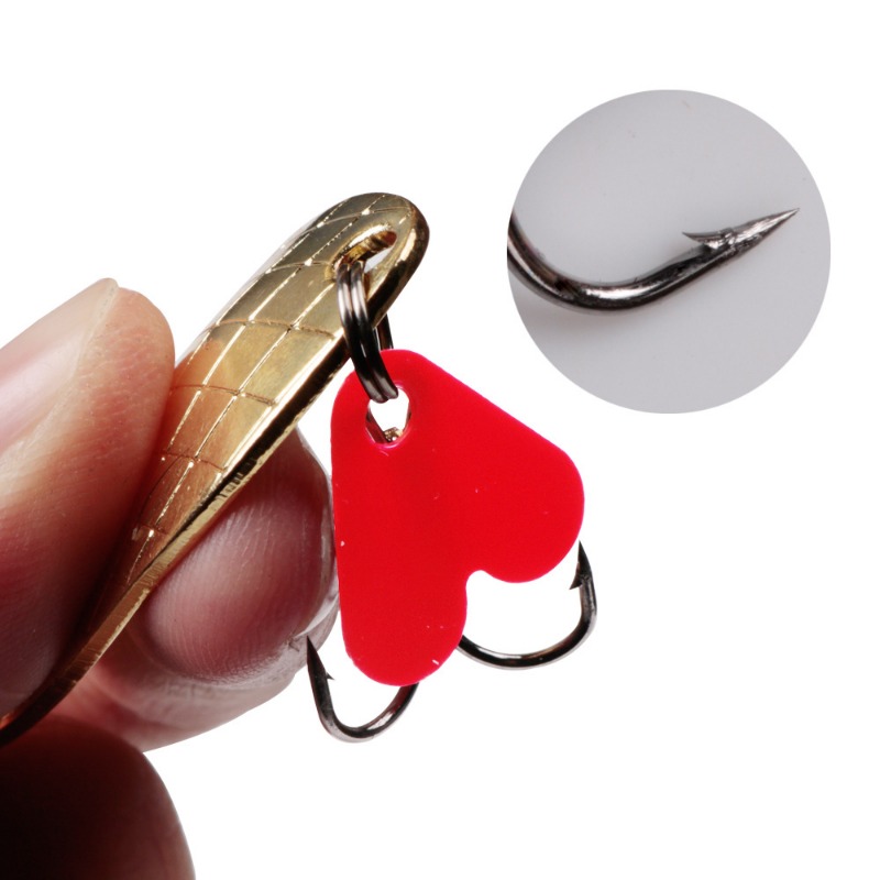 1PCS โลหะ Jigging Spinner ช้อน - Fishing Hook Treble บทวิจารณ์และราคา