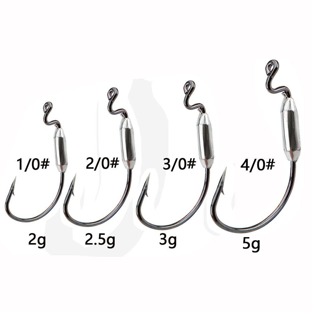เหยื่อหนอนนุ่ม 5 ชิ้น 1/0 #    - Fishing Hook Offset บทวิจารณ์และราคา