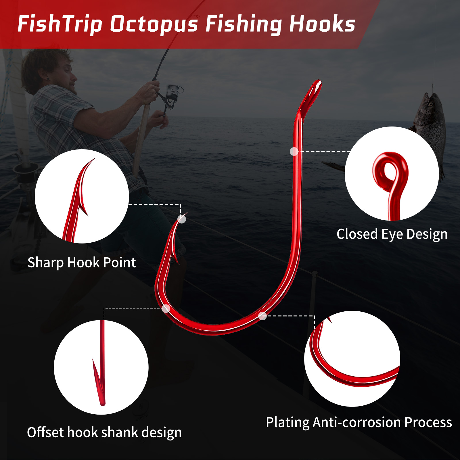 9 กม. 100 ชิ้นตะขอปลาหมึกยักษ์ - Fishing Hook Assortment บทวิจารณ์และราคา