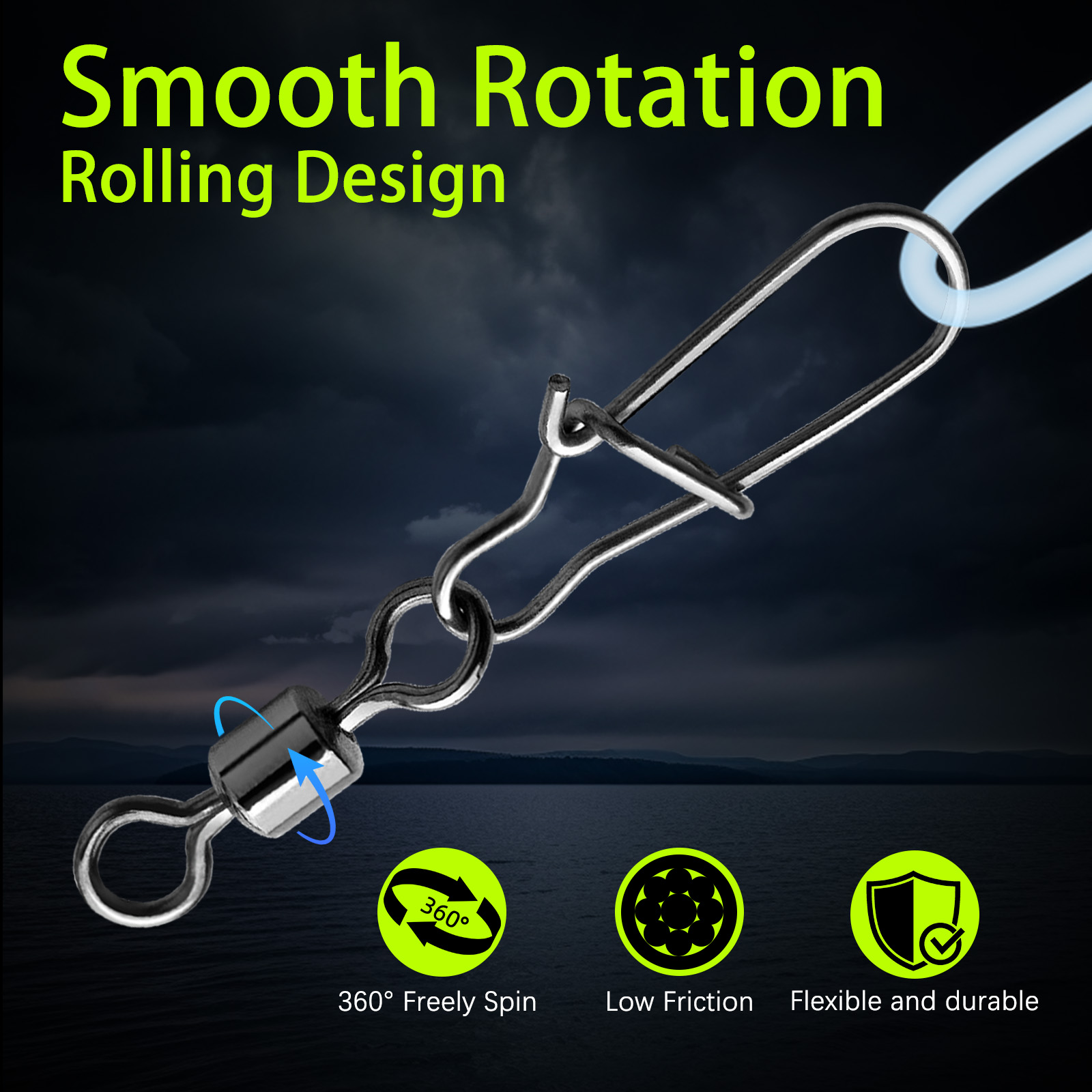 Duo-Lock Snap Swivels 50 ~ 200 - Fishing Hook Circle บทวิจารณ์และราคา
