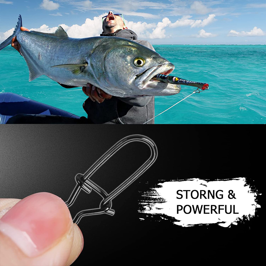 50 ชิ้น Crankbait Snaps สแตนเล - Fishing Hook Stainless Steel บทวิจารณ์และราคา
