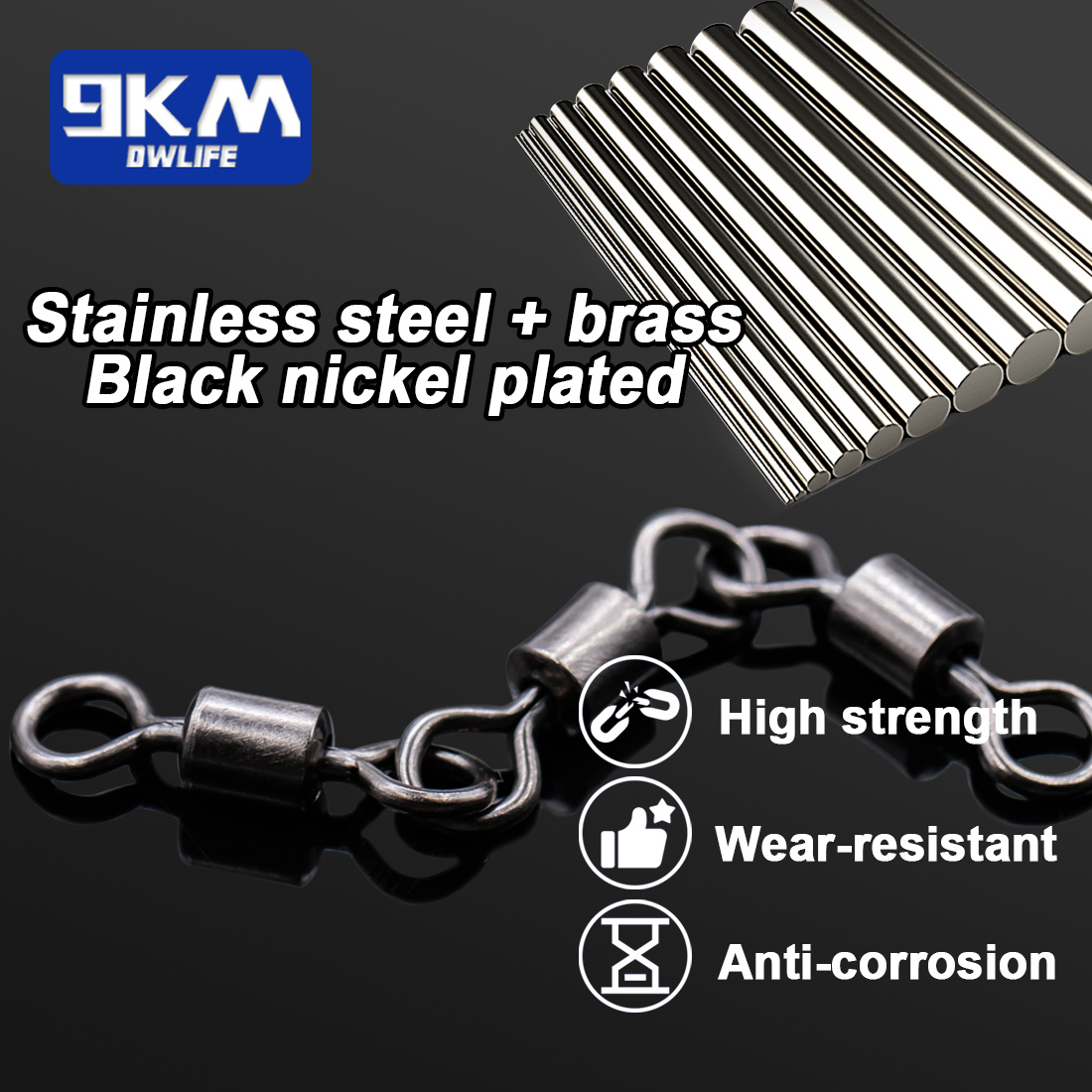 สาม Joint Rolling Swivels อุปก - Fishing Hook Offset บทวิจารณ์และราคา