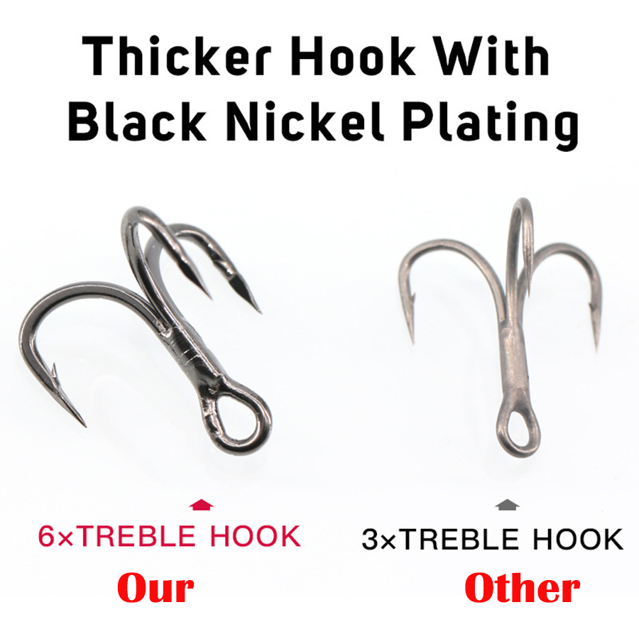 ตกปลา Treble Hook 6X คาร์บอนสต - Fishing Hook Assortment บทวิจารณ์และราคา